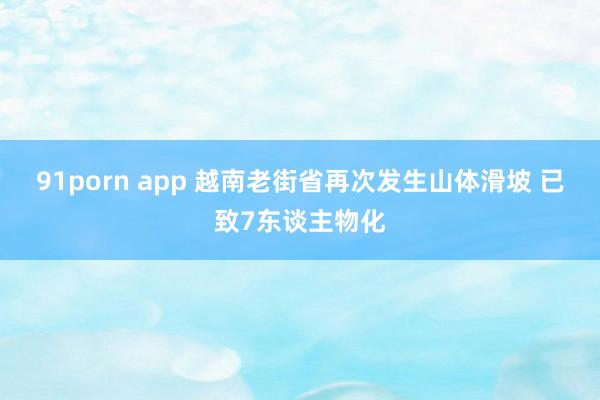 91porn app 越南老街省再次发生山体滑坡 已致7东谈主物化