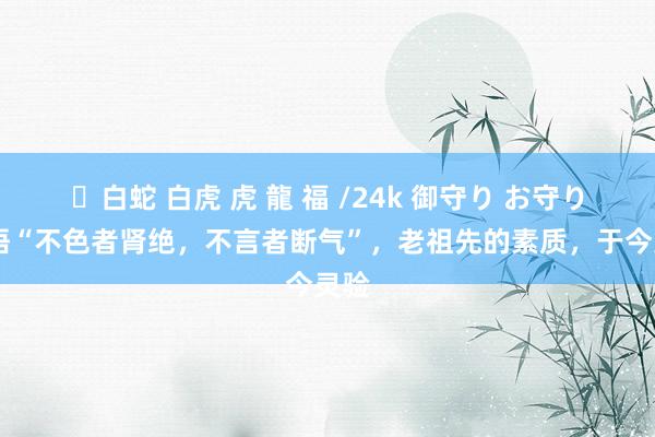 ✨白蛇 白虎 虎 龍 福 /24k 御守り お守り 俗语“不色者肾绝，不言者断气”，老祖先的素质，于今灵验