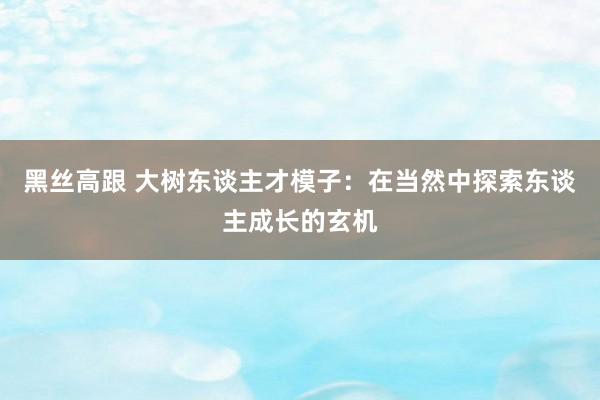 黑丝高跟 大树东谈主才模子：在当然中探索东谈主成长的玄机