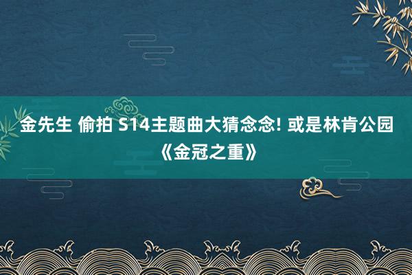 金先生 偷拍 S14主题曲大猜念念! 或是林肯公园《金冠之重》