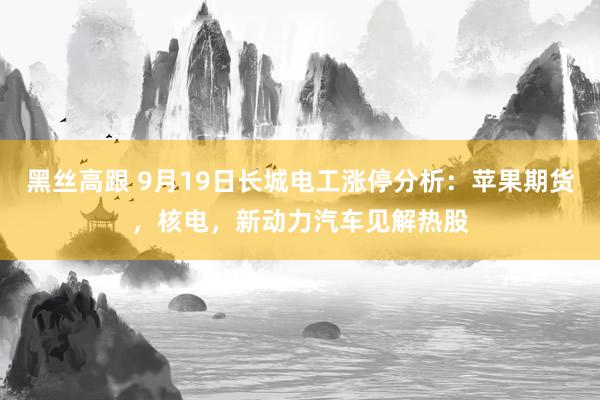 黑丝高跟 9月19日长城电工涨停分析：苹果期货，核电，新动力汽车见解热股