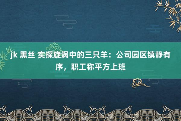 jk 黑丝 实探旋涡中的三只羊：公司园区镇静有序，职工称平方上班