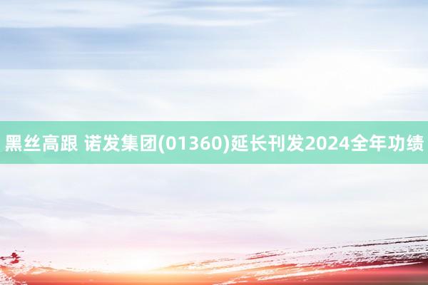 黑丝高跟 诺发集团(01360)延长刊发2024全年功绩