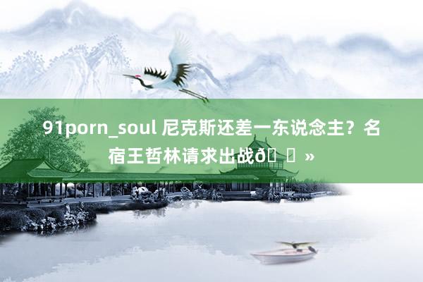 91porn_soul 尼克斯还差一东说念主？名宿王哲林请求出战👻