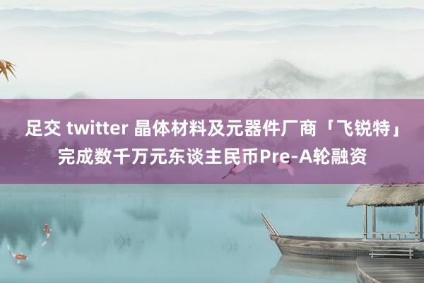 足交 twitter 晶体材料及元器件厂商「飞锐特」完成数千万元东谈主民币Pre-A轮融资