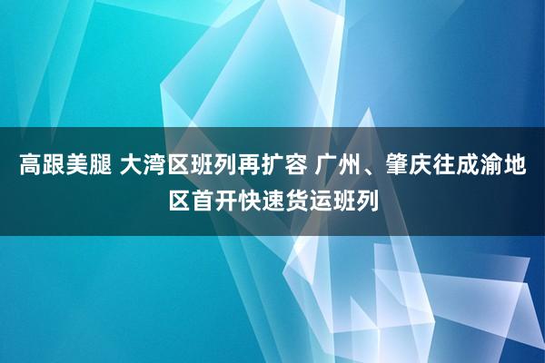 高跟美腿 大湾区班列再扩容 广州、肇庆往成渝地区首开快速货运班列