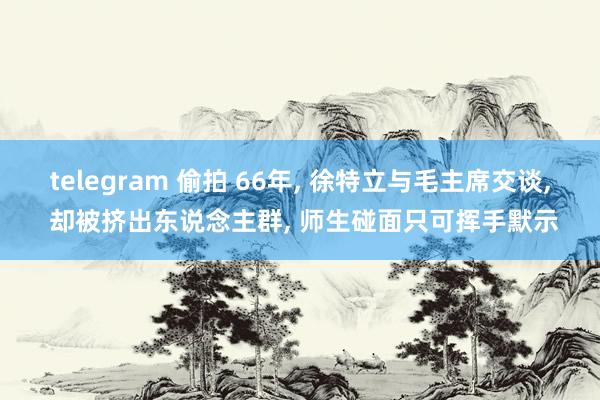 telegram 偷拍 66年， 徐特立与毛主席交谈， 却被挤出东说念主群， 师生碰面只可挥手默示