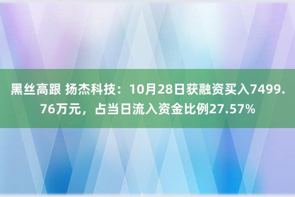 黑丝高跟 扬杰科技：10月28日获融资买入7499.76万元，占当日流入资金比例27.57%