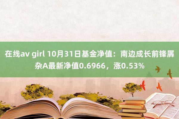 在线av girl 10月31日基金净值：南边成长前锋羼杂A最新净值0.6966，涨0.53%