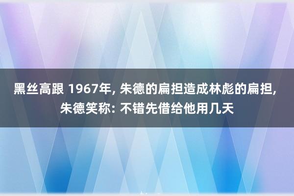 黑丝高跟 1967年， 朱德的扁担造成林彪的扁担， 朱德笑称: 不错先借给他用几天