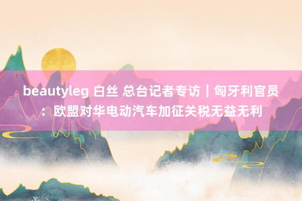 beautyleg 白丝 总台记者专访｜匈牙利官员：欧盟对华电动汽车加征关税无益无利