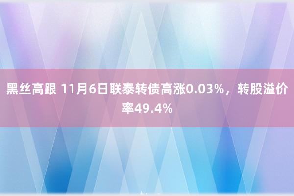 黑丝高跟 11月6日联泰转债高涨0.03%，转股溢价率49.4%