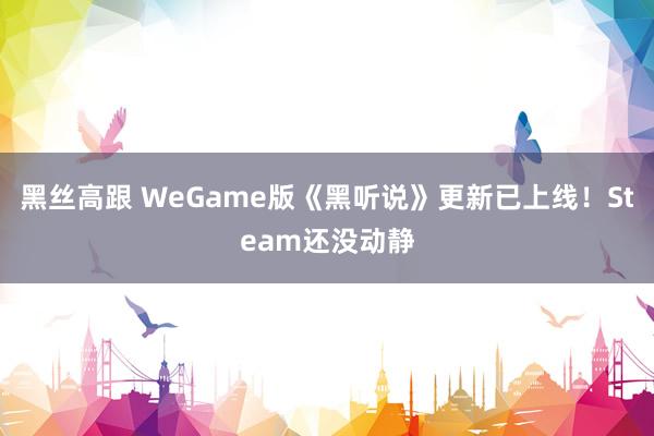 黑丝高跟 WeGame版《黑听说》更新已上线！Steam还没动静