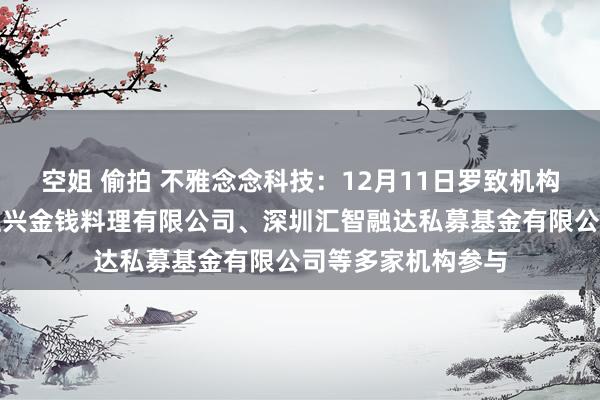 空姐 偷拍 不雅念念科技：12月11日罗致机构调研，深圳前海互兴金钱料理有限公司、深圳汇智融达私募基金有限公司等多家机构参与