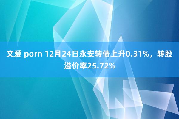 文爱 porn 12月24日永安转债上升0.31%，转股溢价率25.72%