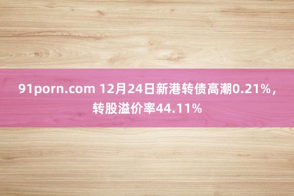 91porn.com 12月24日新港转债高潮0.21%，转股溢价率44.11%