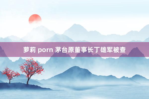 萝莉 porn 茅台原董事长丁雄军被查