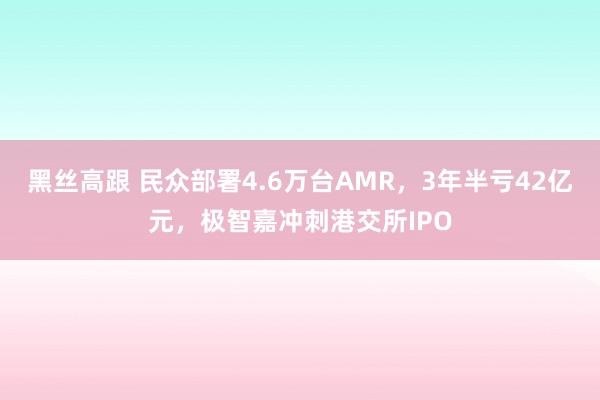 黑丝高跟 民众部署4.6万台AMR，3年半亏42亿元，极智嘉冲刺港交所IPO