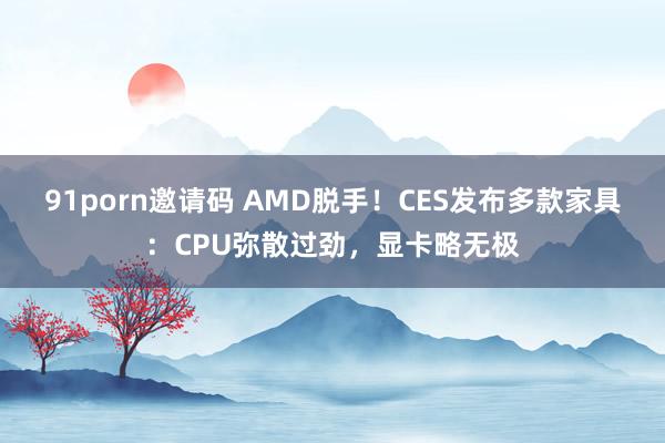 91porn邀请码 AMD脱手！CES发布多款家具：CPU弥散过劲，显卡略无极