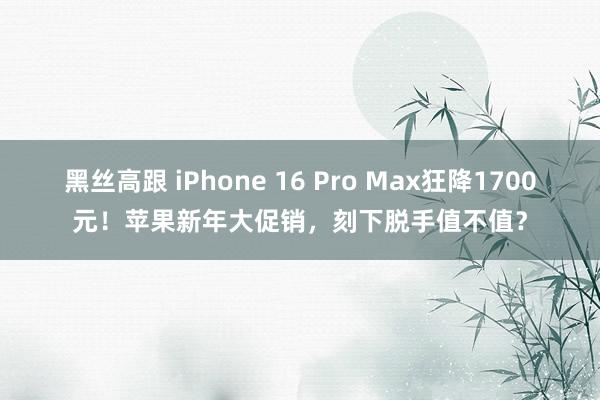 黑丝高跟 iPhone 16 Pro Max狂降1700元！苹果新年大促销，刻下脱手值不值？