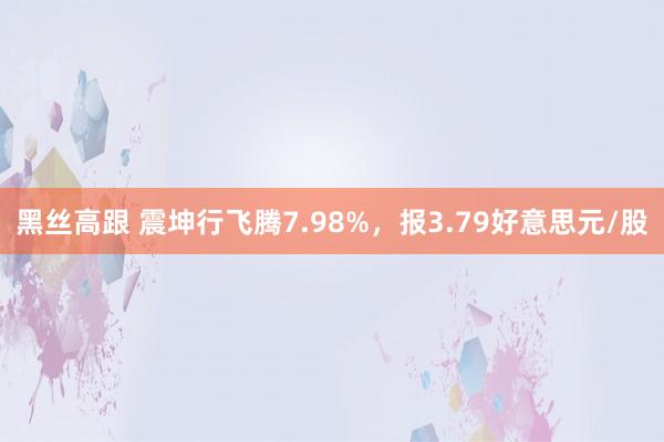 黑丝高跟 震坤行飞腾7.98%，报3.79好意思元/股